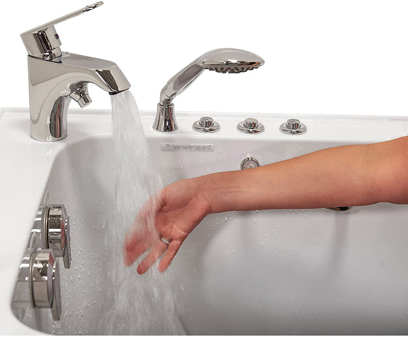 Capri Acrylic Hydro+Microbubble Massage Walk-In Tub, Outward Swing Door, Fast Fill Faucet, Left 2" Dual Drain 7