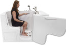 30x52 Transfer Hydro Microbubble Acrylic Walk-In Tub, Fast Fill Faucet, Right 2" Dual Drain