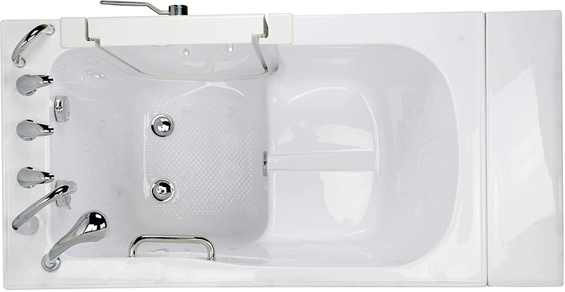Monaco Acrylic Soaking + Heated Seat Walk-In Tub, Right Outward Swing Door, Fast Fill Faucet, 2" Dual Drain 3