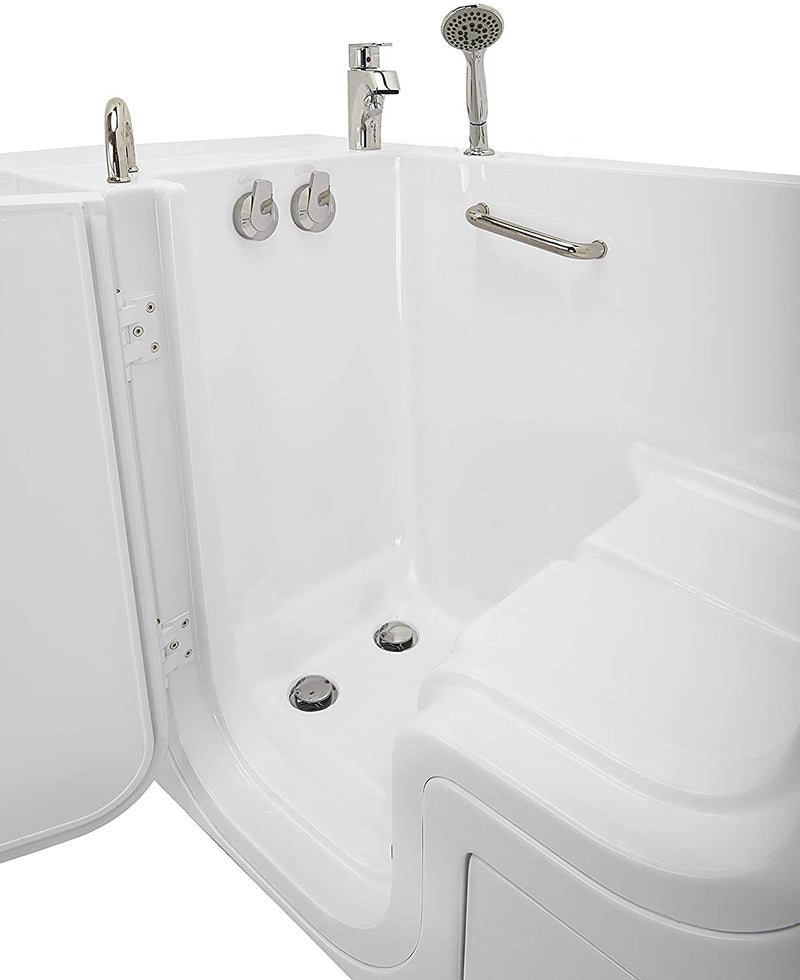 32x52 Transfer Soaking Acrylic Walk-In Tub, Fast Fill Faucet, Left 2" Dual Drain 5