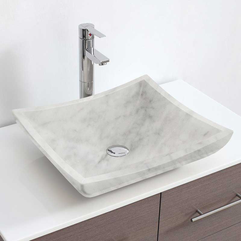 Wyndham Collection Avalon Vessel Sink - White Carrera Marble WC-GS003 4