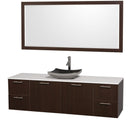 Wyndham Collection Amare 72" Wall-Mounted Single Bathroom Vanity Set with Vessel Sink - Espresso WC-R4100-72-ESP-SGL 4