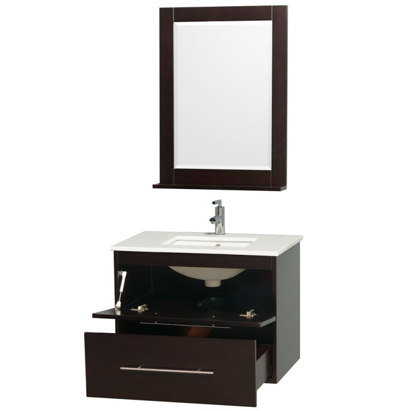 Wyndham Collection Centra 30" Single Bathroom Vanity for Undermount Sinks - Espresso WC-WHE009-30-SGL-VAN-ESP- 4