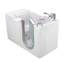 Ella Royal 32"x52" Acrylic Air and Hydro Massage Walk-In Bathtub with Right Inward Swing Door, 2 Piece Fast Fill Faucet, 2" Dual Drain