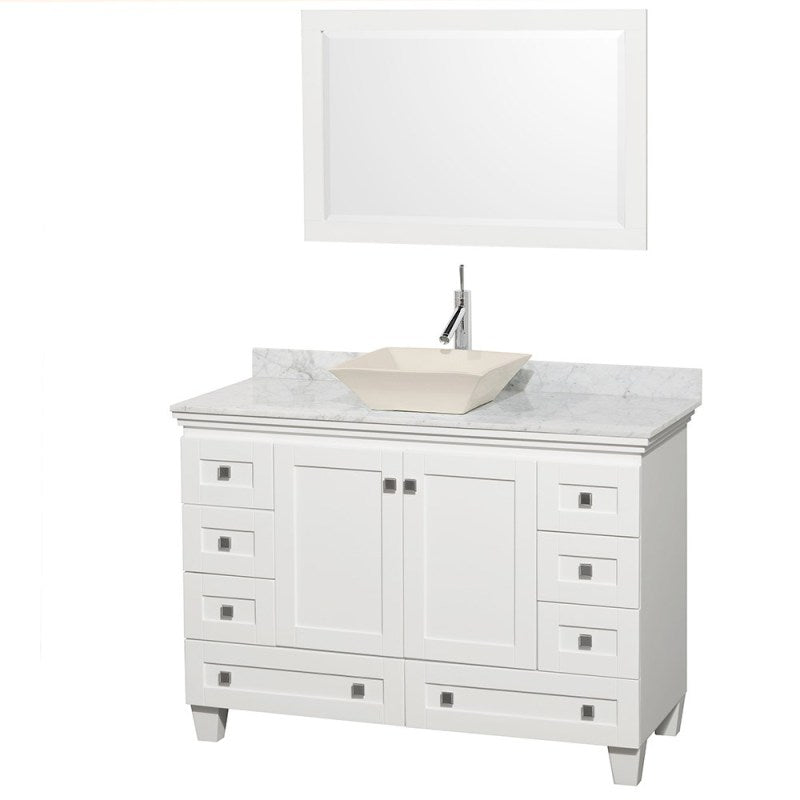 Wyndham Collection Acclaim 48" Single Bathroom Vanity for Vessel Sink - White WC-CG8000-48-SGL-VAN-WHT