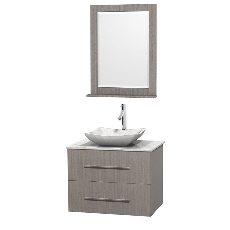 Wyndham Collection Centra 30" Single Bathroom Vanity Set for Vessel Sink - Gray Oak WC-WHE009-30-SGL-VAN-GRO 7