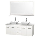 Wyndham Collection Centra 60" Double Bathroom Vanity Set for Vessel Sinks - Matte White WC-WHE009-60-DBL-VAN-WHT 3