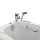 Ella Mobile 26"x45 Acrylic Air and Hydro Massage and Heated Seat Walk-In Bathtub with Left Outward Swing Door, 2 Piece Fast Fill Faucet, 2"  Drain 8