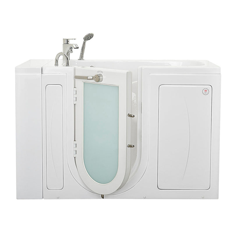 Ella Capri 30"x52" Acrylic Soaking Walk-In-Bathtub, Left Outward Swing Door, Heated Seat,  2 Piece Fast Fill Faucet, 2" Dual Drain 7