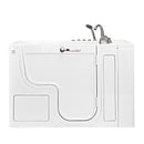 Ella Wheelchair Transfer 32"x52" Acrylic Air and Hydro Massage and Heated Seat Walk-In Bathtub with Right Outward Swing Door, 5 Piece Fast Fill Faucet, 2" Dual Drain 8