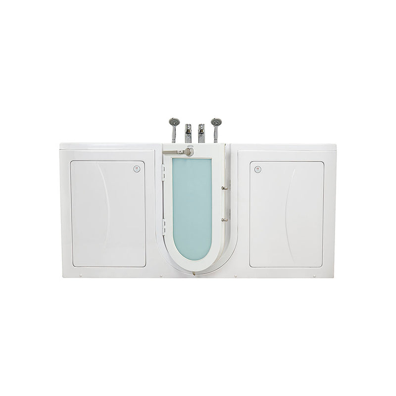 Ella Big4Two 36"x80" Hydro + Air Massage w/ Independent Foot Massage Acrylic Two Seat Walk-In-Bathtub, Left Outswing Door, Heated Seats, 2x2 Piece Fast Fill Faucet, 2" Dual Drain 8