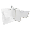 Ella Wheelchair Transfer 32"x52" Acrylic Soaking Walk-In-Bathtub, Right Outward Swing Door, Heated Seat,  5 Piece Fast Fill Faucet, 2" Dual Drain 8