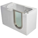 Ella's Bubbles H03168 Petite Soaking Acrylic Walk-in Bathtub with Heated Seat, Dual 2" Drains, No Faucet, 28"x 52", White