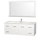 Wyndham Collection Centra 60" Single Bathroom Vanity for Undermount Sinks - Matte White WC-WHE009-60-SGL-VAN-WHT- 4