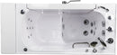 Ella's Bubbles OLA2652H-L-h Transfer26 Ella Transfer 26"x 52" Hydro Massage Acrylic Walk-In Bathtub with Heated Seat, Left Outward Swing Door, Thermostatic Faucet, Dual 2" Drains, White 4
