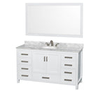 Wyndham Collection Sheffield 60" Single Bathroom Vanity - White WC-1414-60-SGL-VAN-WHT 3