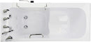 Ella's Bubbles OA2660-H-L-HB Lounger Soaking and Heated Seat Acrylic Walk-In Bathtub with Left Outward Swing Door, Ella 5pc. Fast-Fill Faucet, Dual 2" Drains, 27" x 60" x 43", White 2