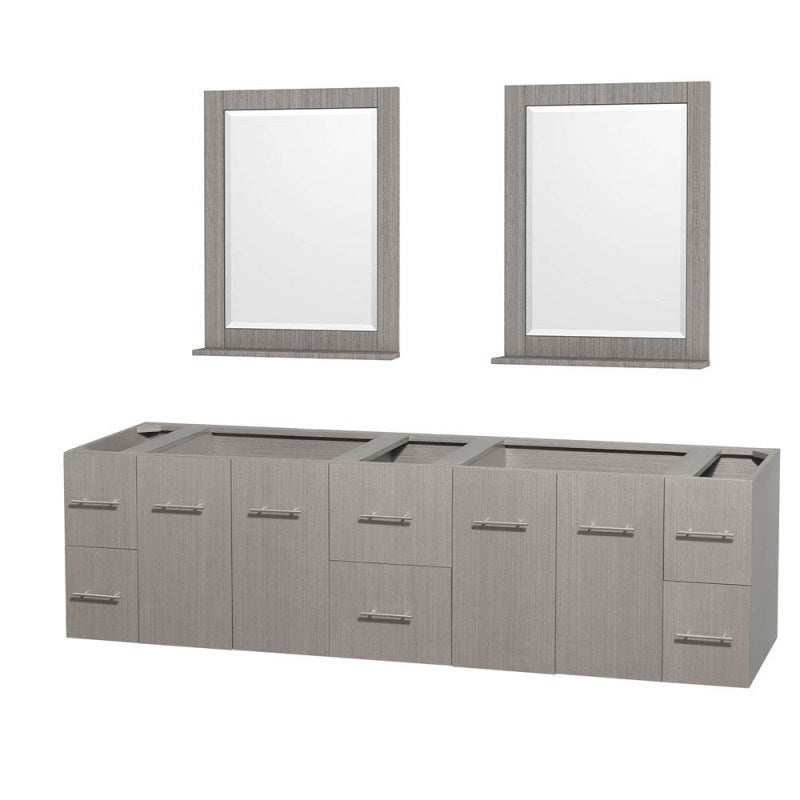 Wyndham Collection Centra 80" Double Bathroom Vanity for Undermount Sinks - Gray Oak WC-WHE009-80-DBL-VAN-GRO- 7