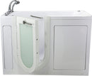Ella's Bubbles OA2660H-R-HB Lounger 27"x 59" Hydro Massage Acrylic Walk-in Bathtub, Right Outward Swing Door, Ella 5pc. Fast-Fill Faucet, Dual 2" Drains, 27" x 60" x 43", White 5