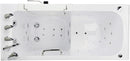 Ella's Bubbles OA2660D-L-HB Lounger 27"x 59" Air and Hydro Massage Acrylic Walk-in Bathtub, Left Inward Swing Door, Ella 5pc. Fast-Fill Faucet, Dual 2" Drains, 27" x 60" x 43", White 2