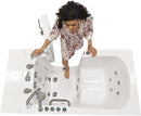 Ella's Bubbles OA3052DH-HB-R-D Capri Air and Hydro Massage Acrylic Walk-in Bathtub, Outward Swing Door, Thermostatic Faucet, Digital Control, Heated Seat, Dual 2" Drains, 30"x52", White 2