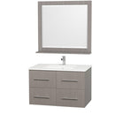 Wyndham Collection Centra 36" Single Bathroom Vanity for Undermount Sinks - Gray Oak WC-WHE009-36-SGL-VAN-GRO- 7