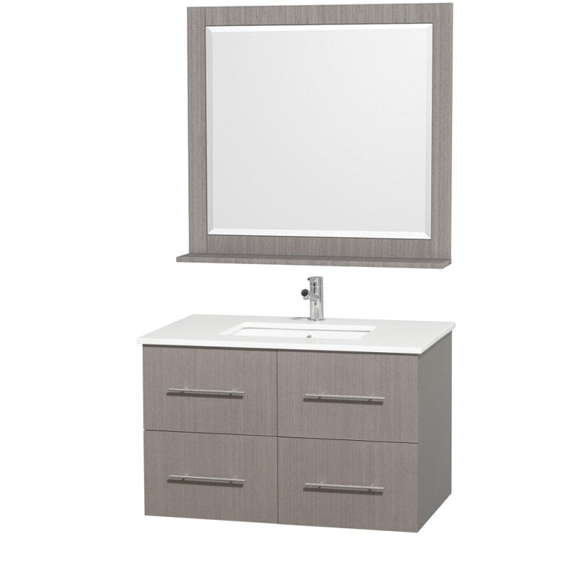 Wyndham Collection Centra 36" Single Bathroom Vanity for Undermount Sinks - Gray Oak WC-WHE009-36-SGL-VAN-GRO- 7