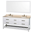 Wyndham Collection Natalie 72" Double Bathroom Vanity - White WC-2111-72-DBL-VAN-WHT 3