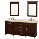 Wyndham Collection Berkeley 72" Double Bathroom Vanity - Dark Chestnut WC-1717-72-DBL-CDK 2