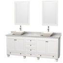 Wyndham Collection Acclaim 80" Double Bathroom Vanity for Vessel Sinks - White WC-CG8000-80-DBL-VAN-WHT 4