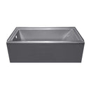 Lyons Industries Linear 5 ft. Left Drain Bathtub in Silver Metallic