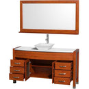 Wyndham Collection Daytona 60" Bathroom Vanity with Vessel Sink and Mirror - Cherry WC-A-W2109-60-T-CH 3