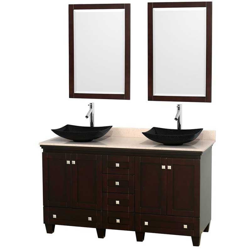 Wyndham Collection Acclaim 60" Double Bathroom Vanity for Vessel Sinks - Espresso WC-CG8000-60-DBL-VAN-ESP 6