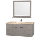 Wyndham Collection Centra 48" Single Bathroom Vanity for Undermount Sinks - Gray Oak WC-WHE009-48-SGL-VAN-GRO- 2