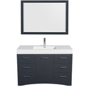 Wyndham Collection Delray 48" Bathroom Vanity Set With Integrated Sink - Clay, 46" Mirror Included WCR440048SCYARINTM46 3