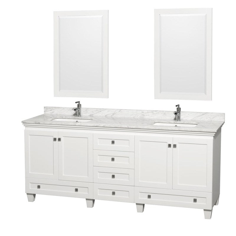 Wyndham Collection Acclaim 80" Double Bathroom Vanity - White WC-CG8000-80-WHT 2