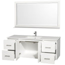 Wyndham Collection Centra 60" Single Bathroom Vanity for Undermount Sinks - Matte White WC-WHE009-60-SGL-VAN-WHT- 3