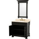 Wyndham Collection Andover 36" Traditional Bathroom Vanity Set - Black WC-TS36-BLK 5