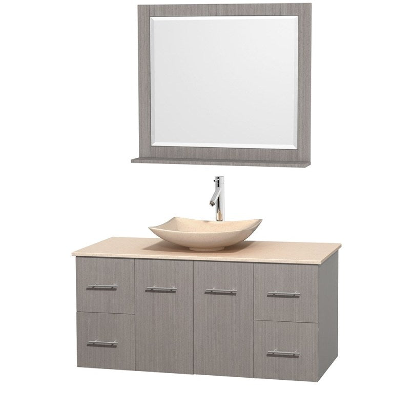 Wyndham Collection Centra 48" Single Bathroom Vanity Set for Vessel Sink - Gray Oak WC-WHE009-48-SGL-VAN-GRO 6