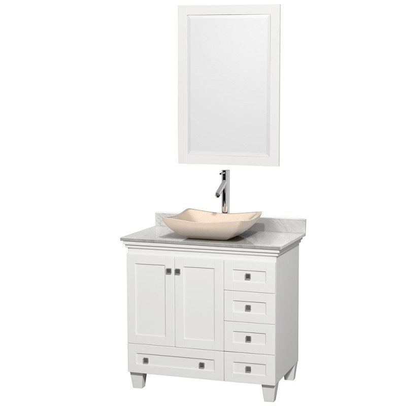 Wyndham Collection Acclaim 36" Single Bathroom Vanity for Vessel Sink - White WC-CG8000-36-SGL-VAN-WHT 4
