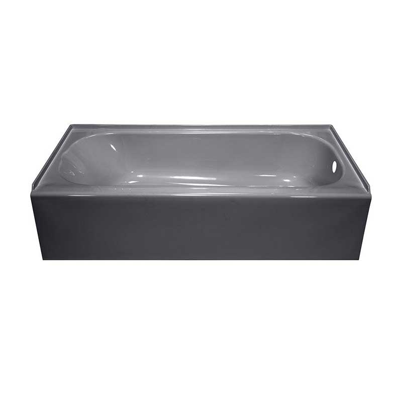 Lyons Industries Victory 4.5 ft. Right Drain Soaking Tub in Silver Metallic