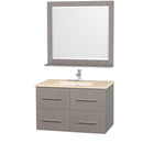 Wyndham Collection Centra 36" Single Bathroom Vanity for Undermount Sinks - Gray Oak WC-WHE009-36-SGL-VAN-GRO- 5