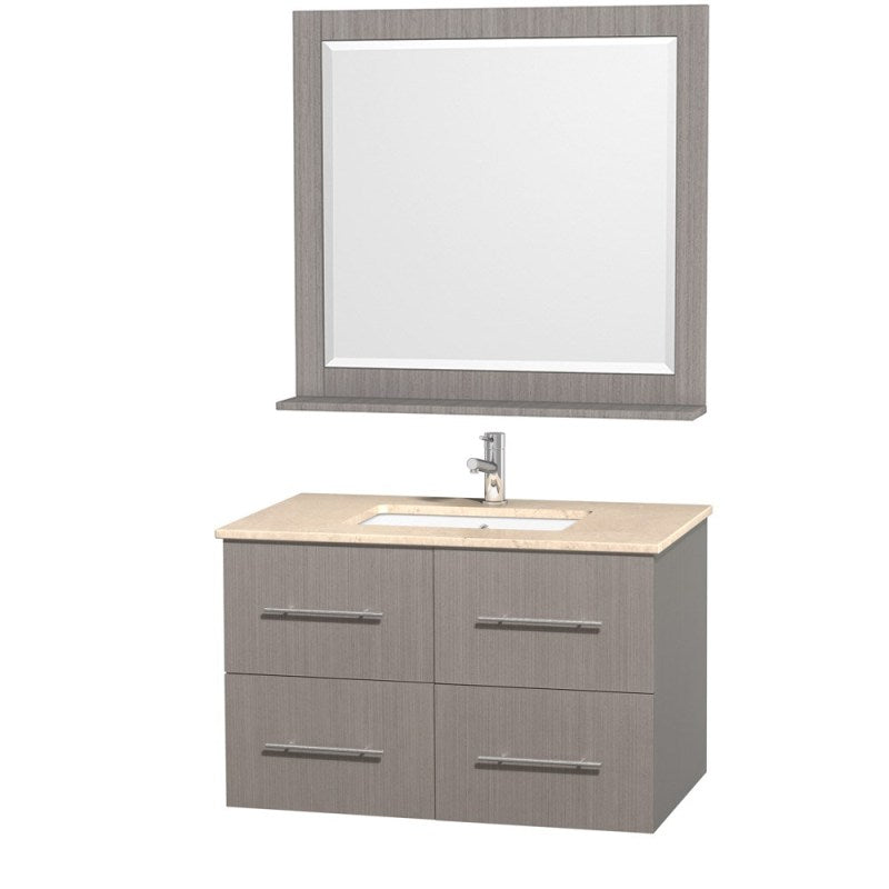 Wyndham Collection Centra 36" Single Bathroom Vanity for Undermount Sinks - Gray Oak WC-WHE009-36-SGL-VAN-GRO- 5