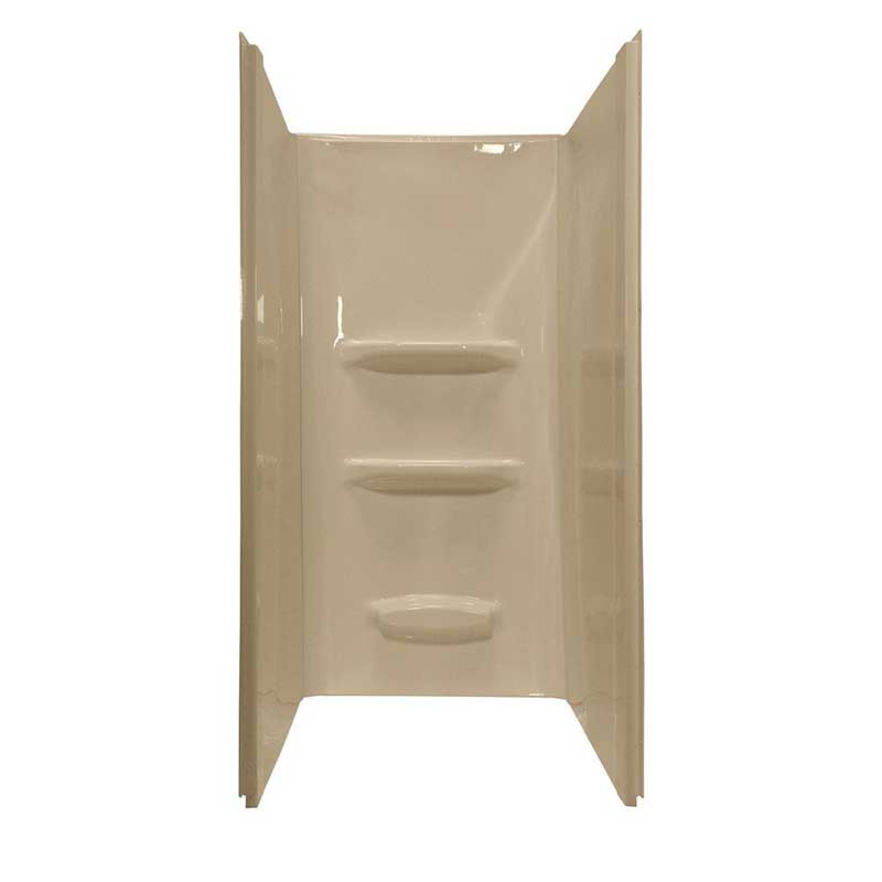 Lyons Industries Elite 36 in. x 36 in. x 69 in. 3-Piece Direct-to-Stud Shower Wall Kit in Almond