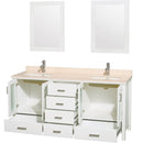 Wyndham Collection Lucy 72" Double Bathroom Vanity Set Undermount - White WC-MS015-72-WHT-UNDER 3