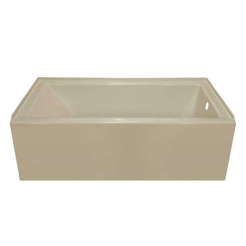 Lyons Industries Linear 5 ft. Right Drain Soaking Tub in Almond