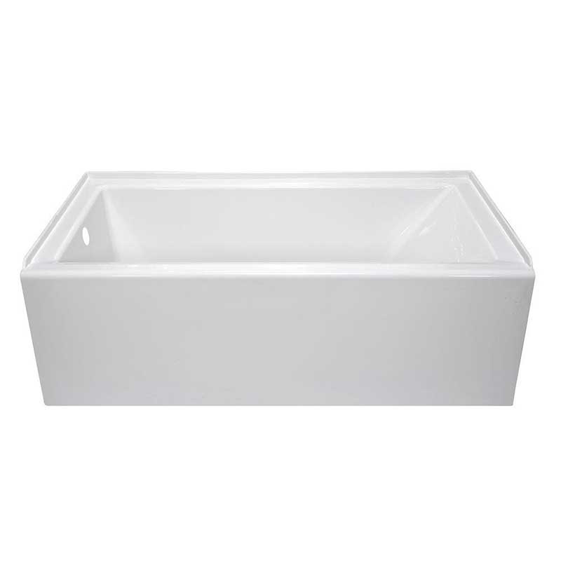 Lyons Industries Linear 5 ft. Left Drain Soaking Tub in White