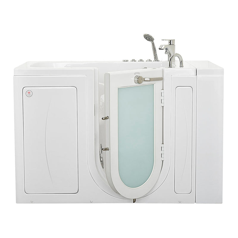 Ella Capri 30"x52" Acrylic Air and Hydro Massage Walk-In Bathtub with Right Outward Swing Door, 2 Piece Fast Fill Faucet, 2" Dual Drain 9
