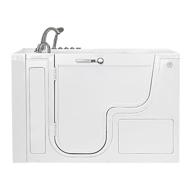 Ella Wheelchair Transfer 36"x55" Acrylic Air and Hydro Massage and Heated Seat Walk-In Bathtub with Left Outward Swing Door, 5 Piece Fast Fill Faucet, 2" Dual Drain 9