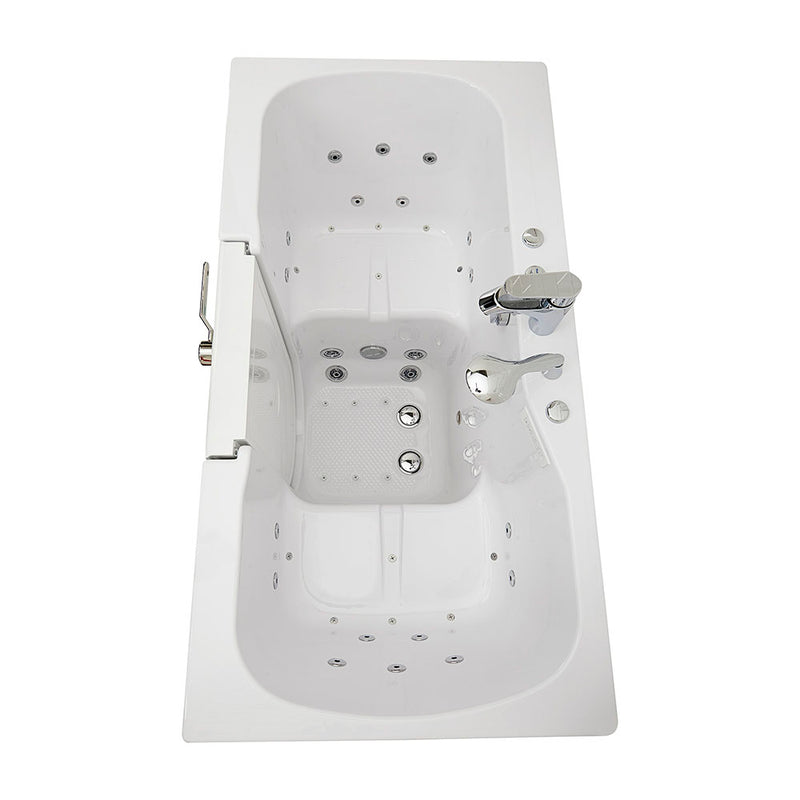 Ella Tub4Two 32"x60" Hydro + Air Massage w/ Independent Foot Massage Acrylic Two Seat Walk in Tub, Left Outswing Door, Heated Seats, 2 Piece Fast Fill Faucet, 2" Dual Drains 9